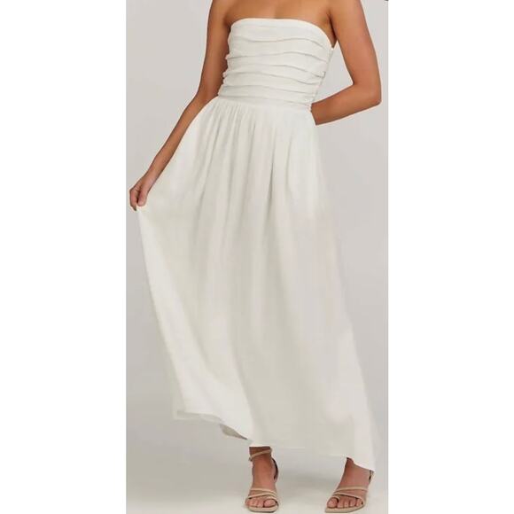 Charlie Holiday White Harriet Midi Beach Summer Dress S NWT - Picture 3 of 8